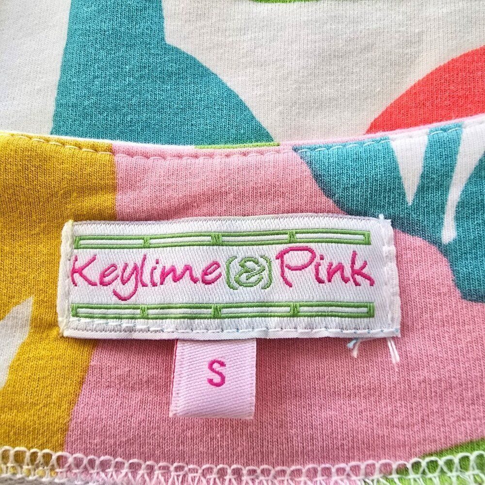 Keylime & Pink Womens Sz S Tunic Top Beach Resort Wear Colorful Bright - Picture 9 of 9